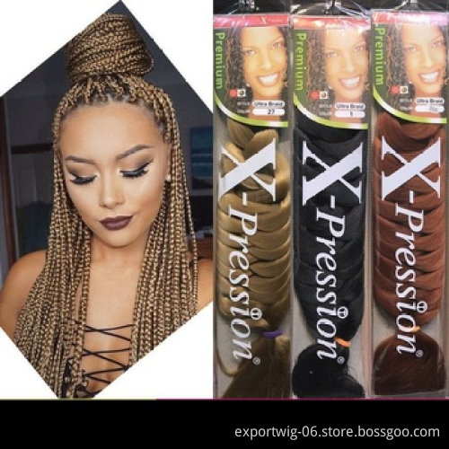 41inch 165g Jumbo Attachments Hair Extension Braids For African Crochet Yaki Box Omber High Temperature Synthetic Braiding Hair